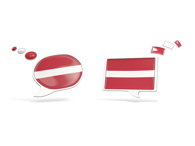Two speech bubbles. Download flag icon of Latvia at PNG format