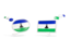 Lesotho. Two speech bubbles. Download icon.