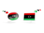 Libya. Two speech bubbles. Download icon.