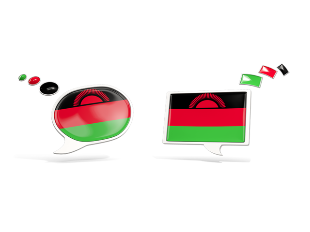Two speech bubbles. Download flag icon of Malawi at PNG format