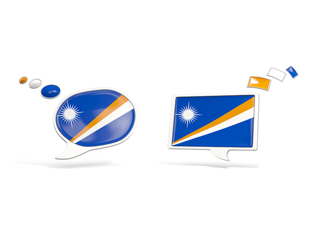 Two speech bubbles. Download flag icon of Marshall Islands at PNG format