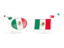 Mexico. Two speech bubbles. Download icon.