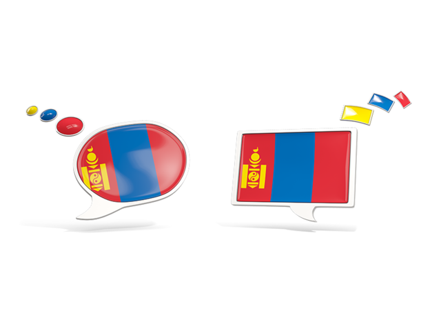 Two speech bubbles. Download flag icon of Mongolia at PNG format