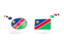 Namibia. Two speech bubbles. Download icon.