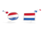 Netherlands. Two speech bubbles. Download icon.