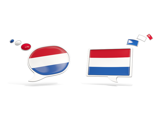 Two speech bubbles. Download flag icon of Netherlands at PNG format