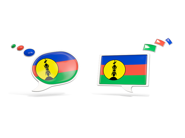 Two speech bubbles. Download flag icon of New Caledonia at PNG format