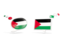 Palestinian territories. Two speech bubbles. Download icon.