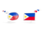 Philippines. Two speech bubbles. Download icon.