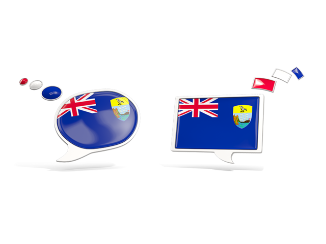 Two speech bubbles. Download flag icon of Saint Helena at PNG format