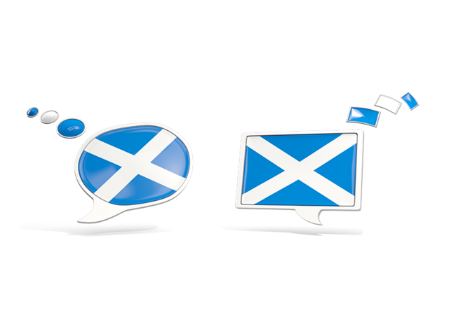Two speech bubbles. Download flag icon of Scotland at PNG format