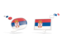 Serbia. Two speech bubbles. Download icon.