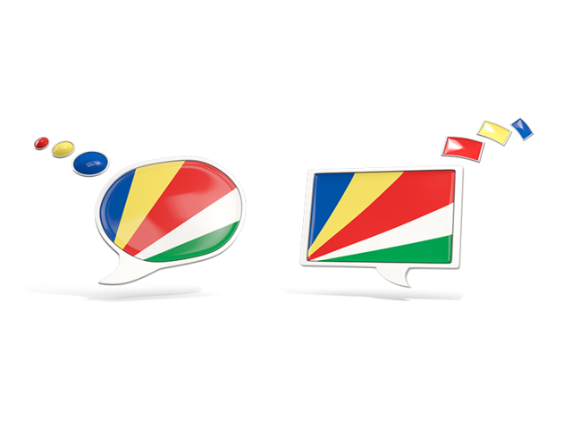 Two speech bubbles. Download flag icon of Seychelles at PNG format