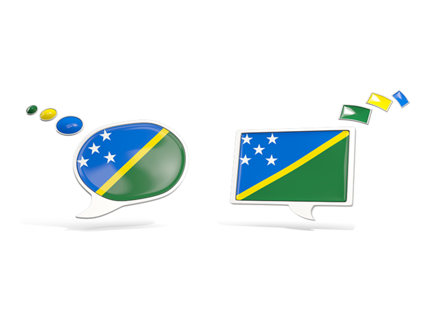 Two speech bubbles. Download flag icon of Solomon Islands at PNG format