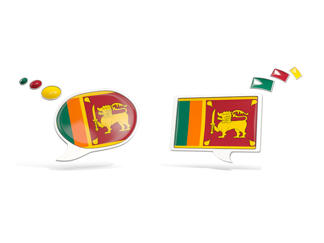 Две иконки диалога. Скачать флаг. Шри-Ланка