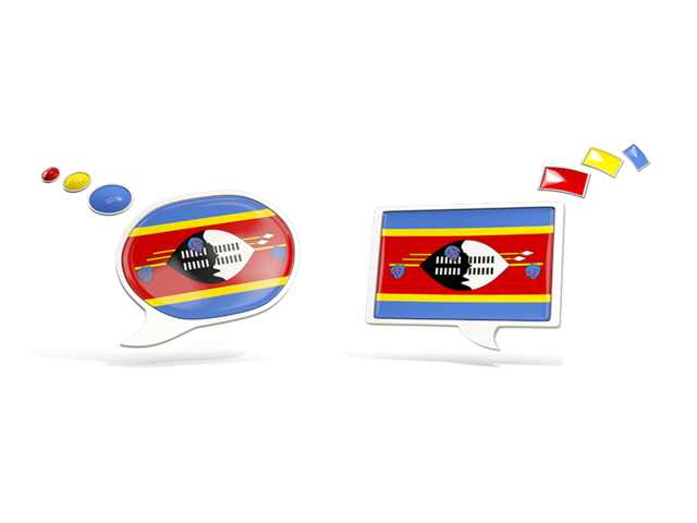 Two speech bubbles. Download flag icon of Swaziland at PNG format