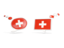 Switzerland. Two speech bubbles. Download icon.