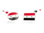 Syria. Two speech bubbles. Download icon.
