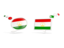 Tajikistan. Two speech bubbles. Download icon.