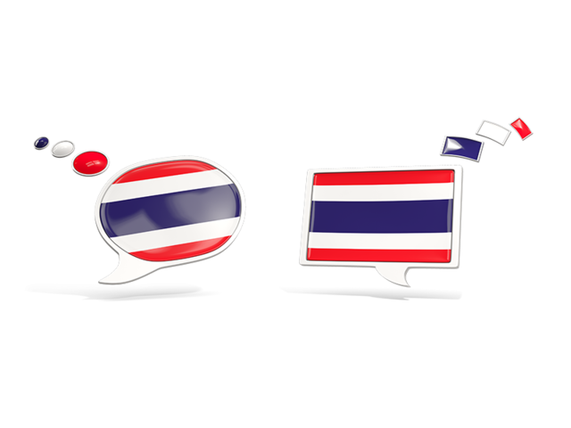 Two speech bubbles. Download flag icon of Thailand at PNG format