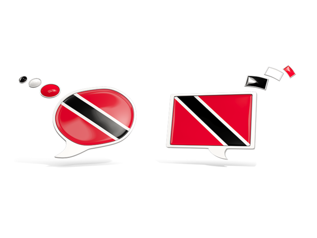 Two speech bubbles. Download flag icon of Trinidad and Tobago at PNG format