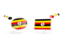 Uganda. Two speech bubbles. Download icon.