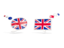 United Kingdom. Two speech bubbles. Download icon.