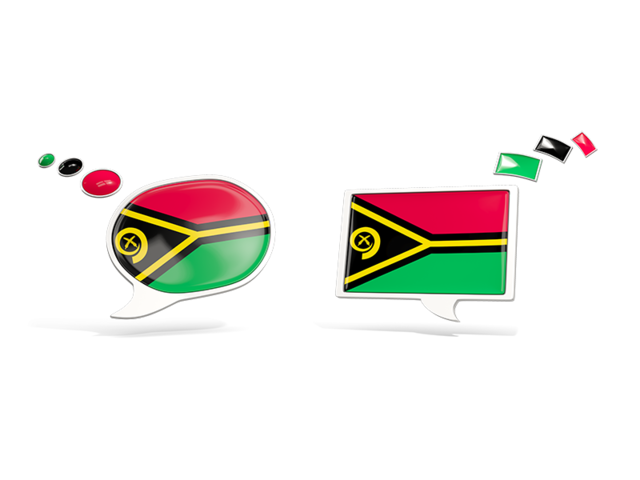 Two speech bubbles. Download flag icon of Vanuatu at PNG format