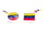 Venezuela. Two speech bubbles. Download icon.