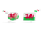 Wales. Two speech bubbles. Download icon.