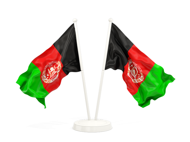 Two waving flags. Download flag icon of Afghanistan at PNG format