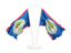 Belize. Two waving flags. Download icon.