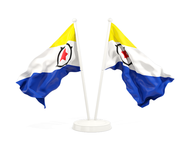 Two waving flags. Download flag icon of Bonaire at PNG format