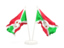 Burundi. Two waving flags. Download icon.