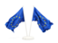 European Union. Two waving flags. Download icon.