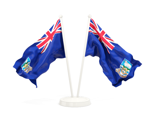 Two waving flags. Download flag icon of Falkland Islands at PNG format