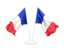 France. Two waving flags. Download icon.