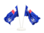 French Southern and Antarctic Lands. Two waving flags. Download icon.