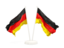 Germany. Two waving flags. Download icon.