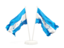 Honduras. Two waving flags. Download icon.