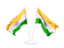 India. Two waving flags. Download icon.
