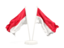 Indonesia. Two waving flags. Download icon.