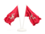 Isle of Man. Two waving flags. Download icon.