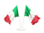 Italy. Two waving flags. Download icon.
