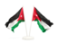 Jordan. Two waving flags. Download icon.