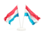 Luxembourg. Two waving flags. Download icon.