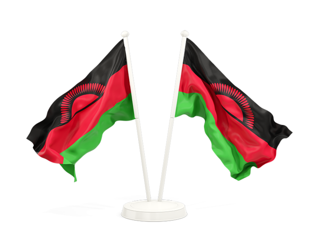 Two Waving Flags Illustration Of Flag Of Malawi