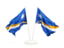 Marshall Islands. Two waving flags. Download icon.