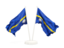 Nauru. Two waving flags. Download icon.