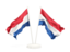 Netherlands. Two waving flags. Download icon.